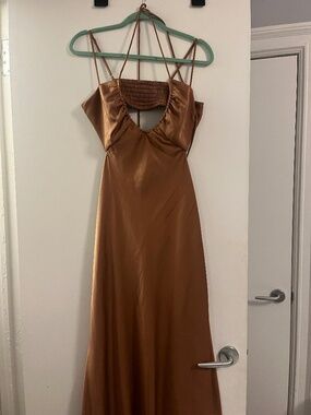 ALC bronze tea length dress